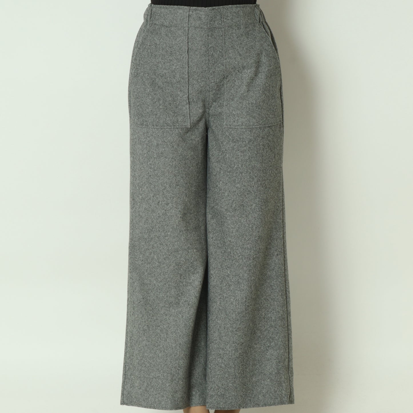 ウールレットワイドパンツ  55096502