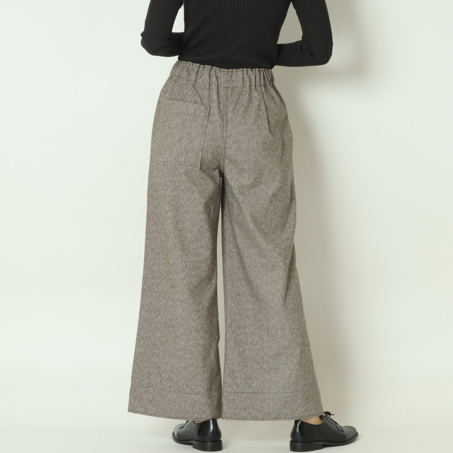 ウールレットワイドパンツ  55096502