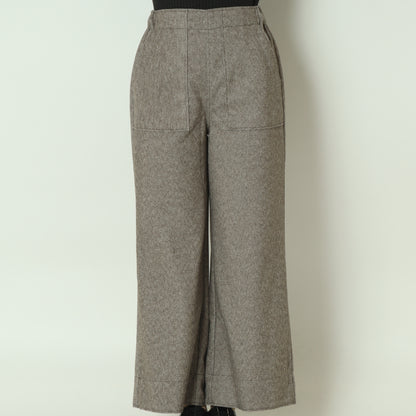 ウールレットワイドパンツ  55096502