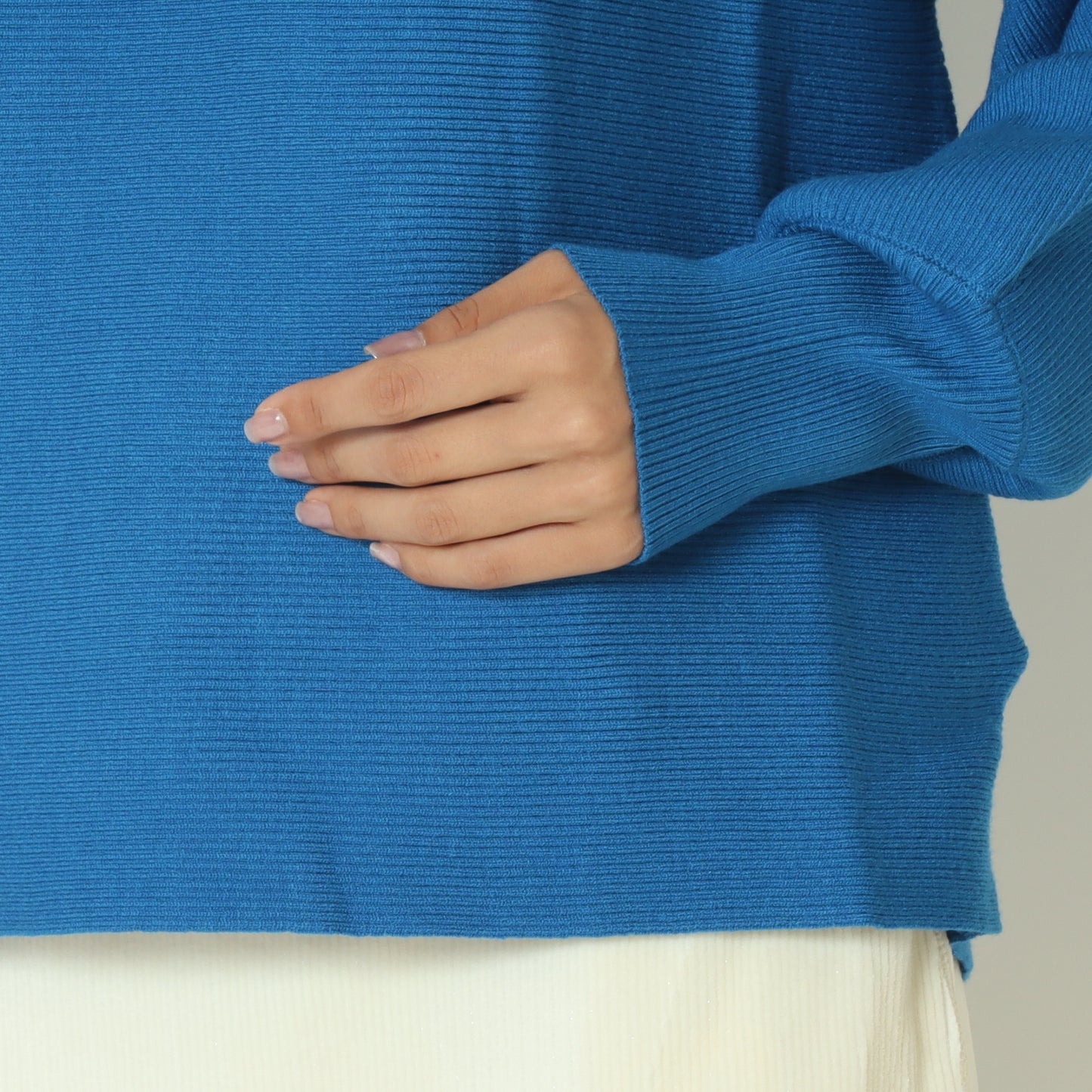 ドルマンスリーブリブ編みニット  55225630