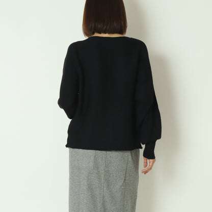 ドルマンスリーブリブ編みニット  55225630