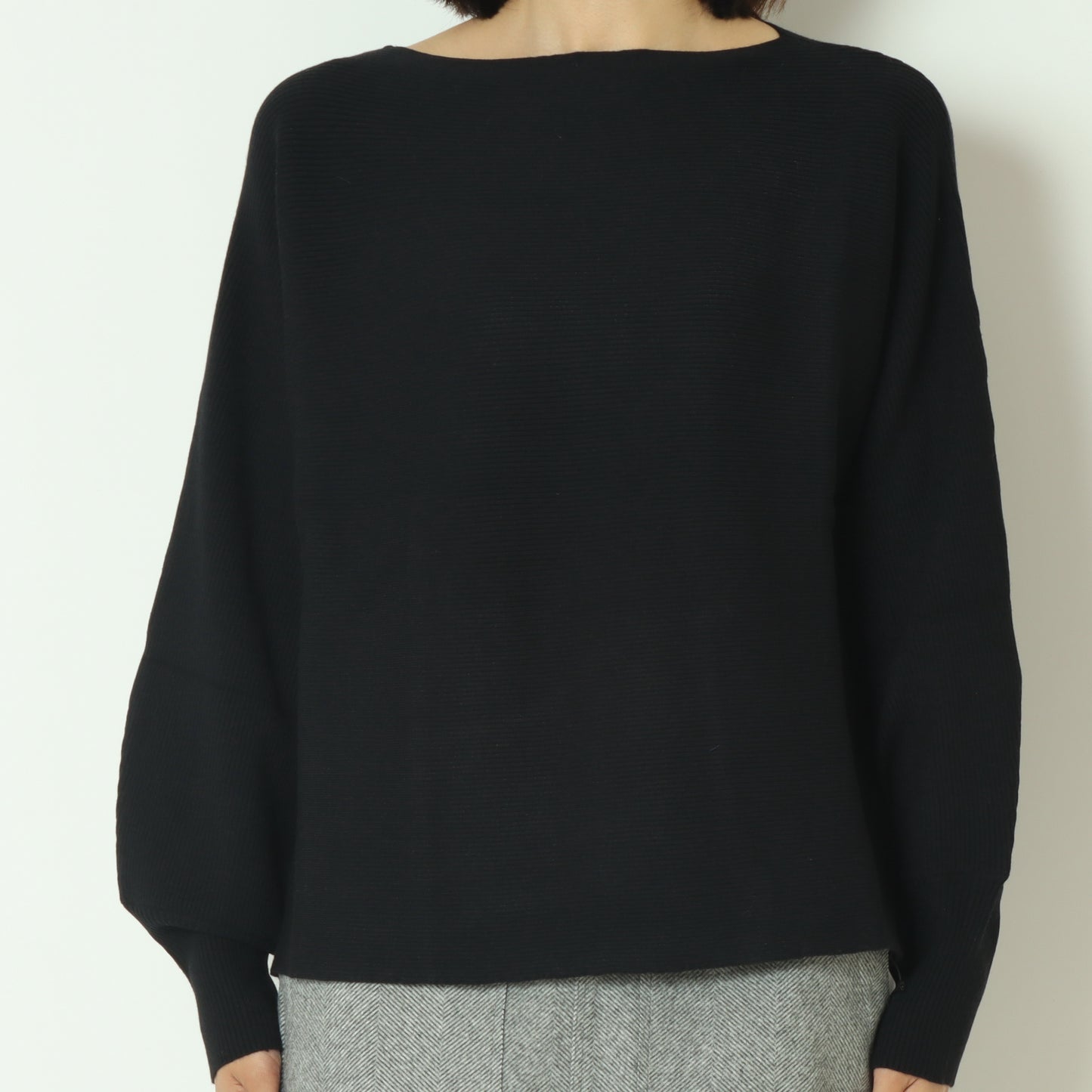 ドルマンスリーブリブ編みニット  55225630