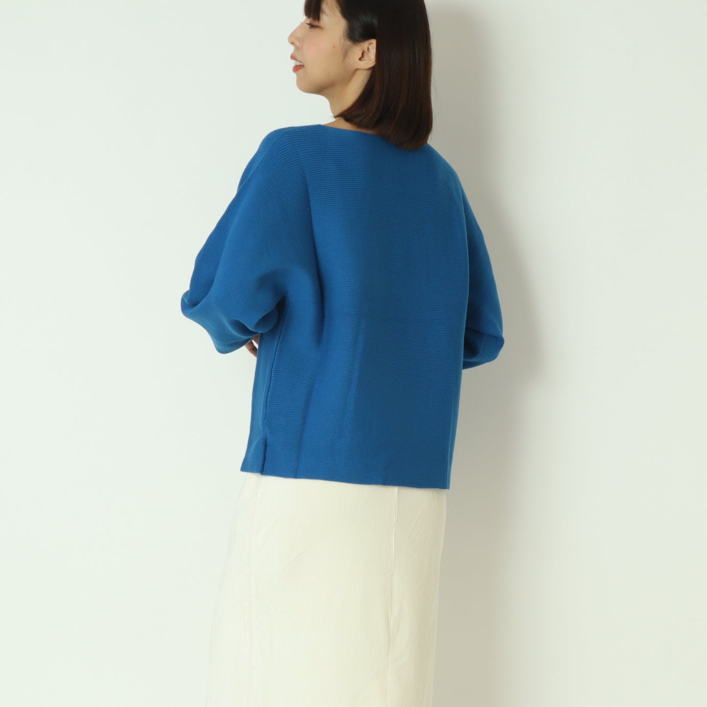 ドルマンスリーブリブ編みニット  55225630