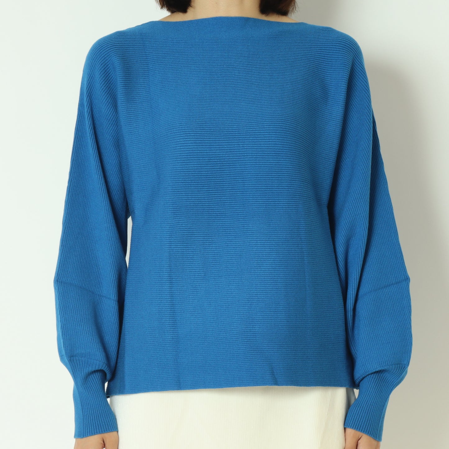 ドルマンスリーブリブ編みニット  55225630