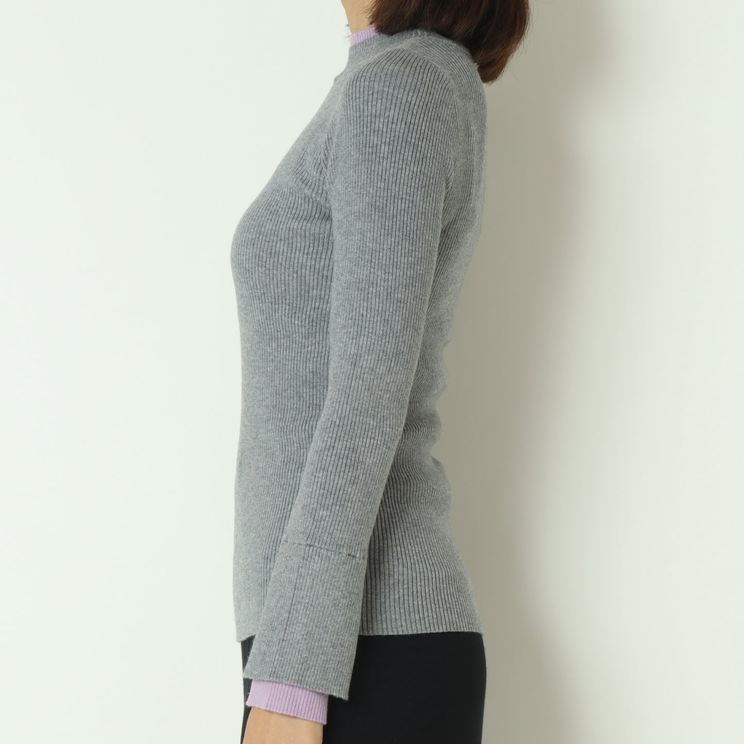 バイカラーリブニット  55295111