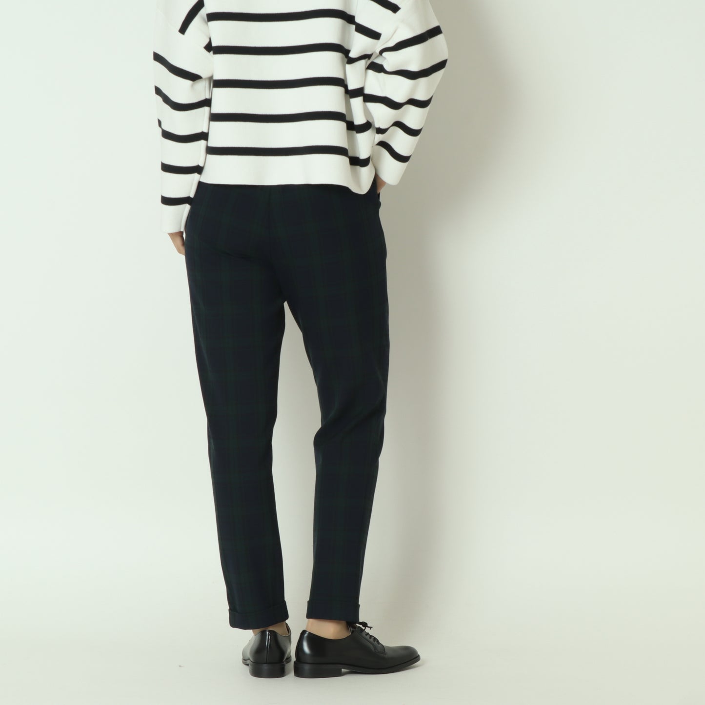 ロールアップチェックテーパードパンツ 55226521