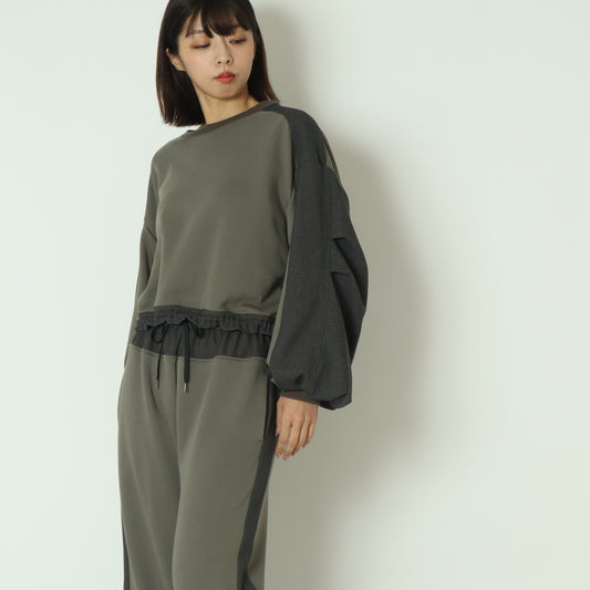 ボンバーヒート×ラナテックサージMA-1風アームトップス  55025624