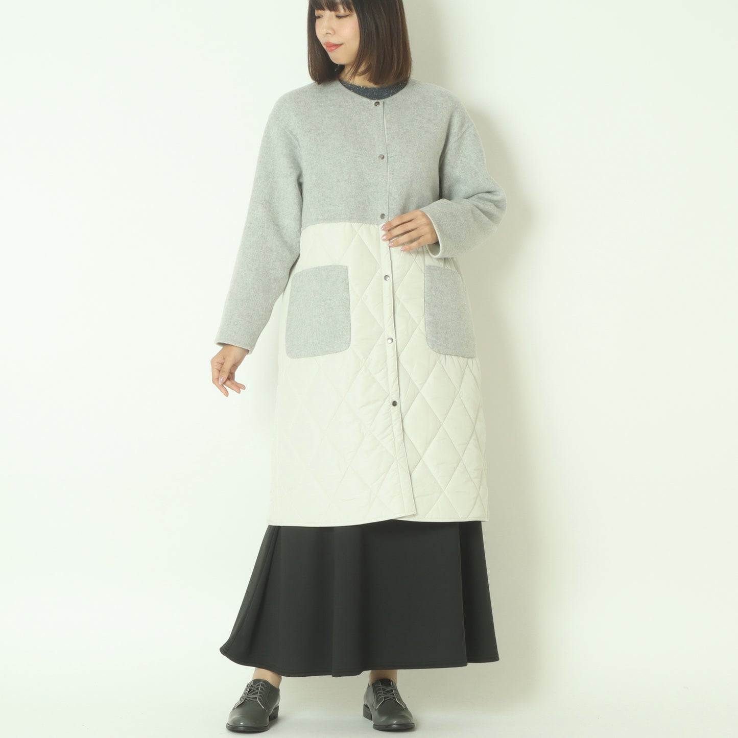 ウール＆キルトリバーシブルコート 55224550