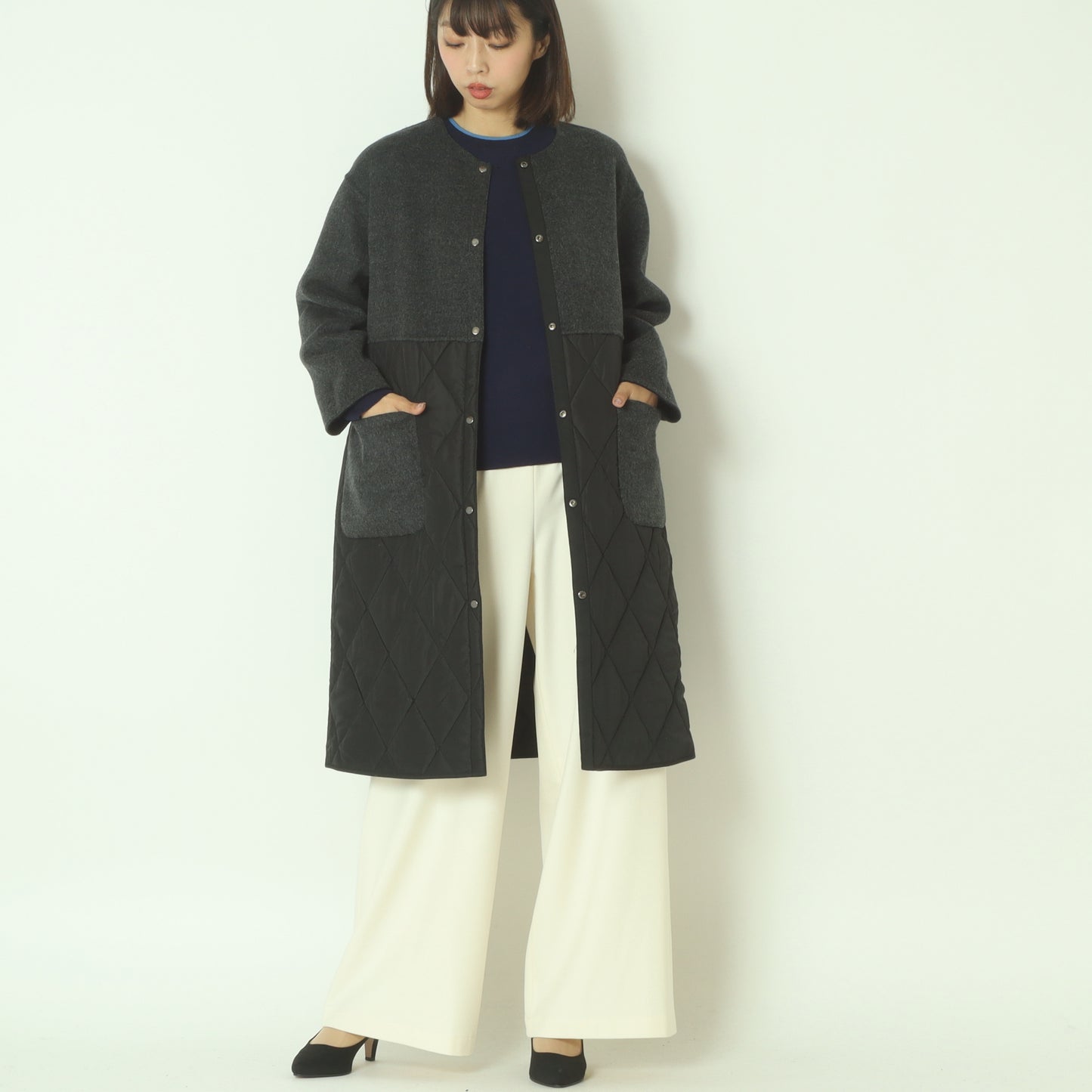 ウール＆キルトリバーシブルコート 55224550