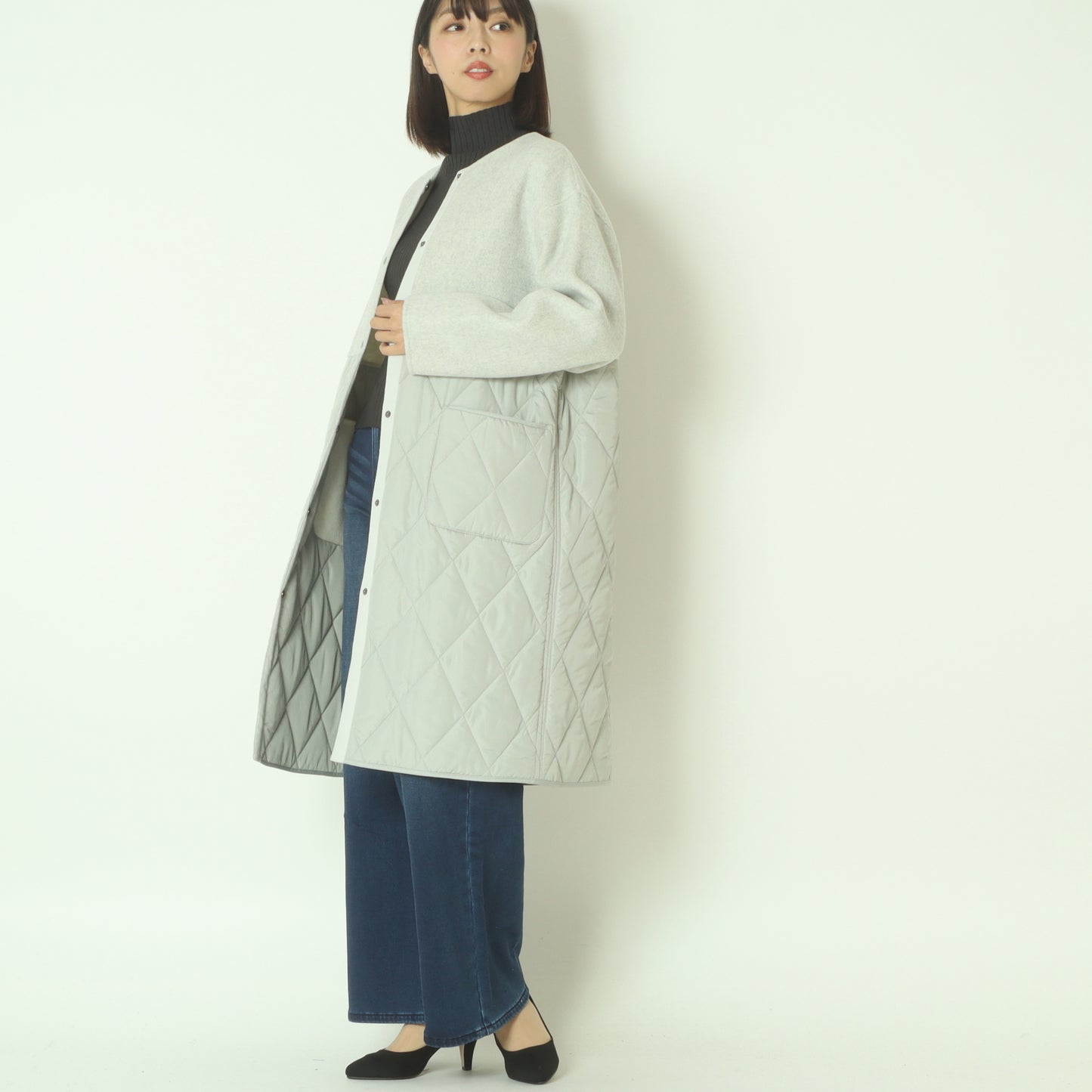 ウール＆キルトリバーシブルコート 55224550