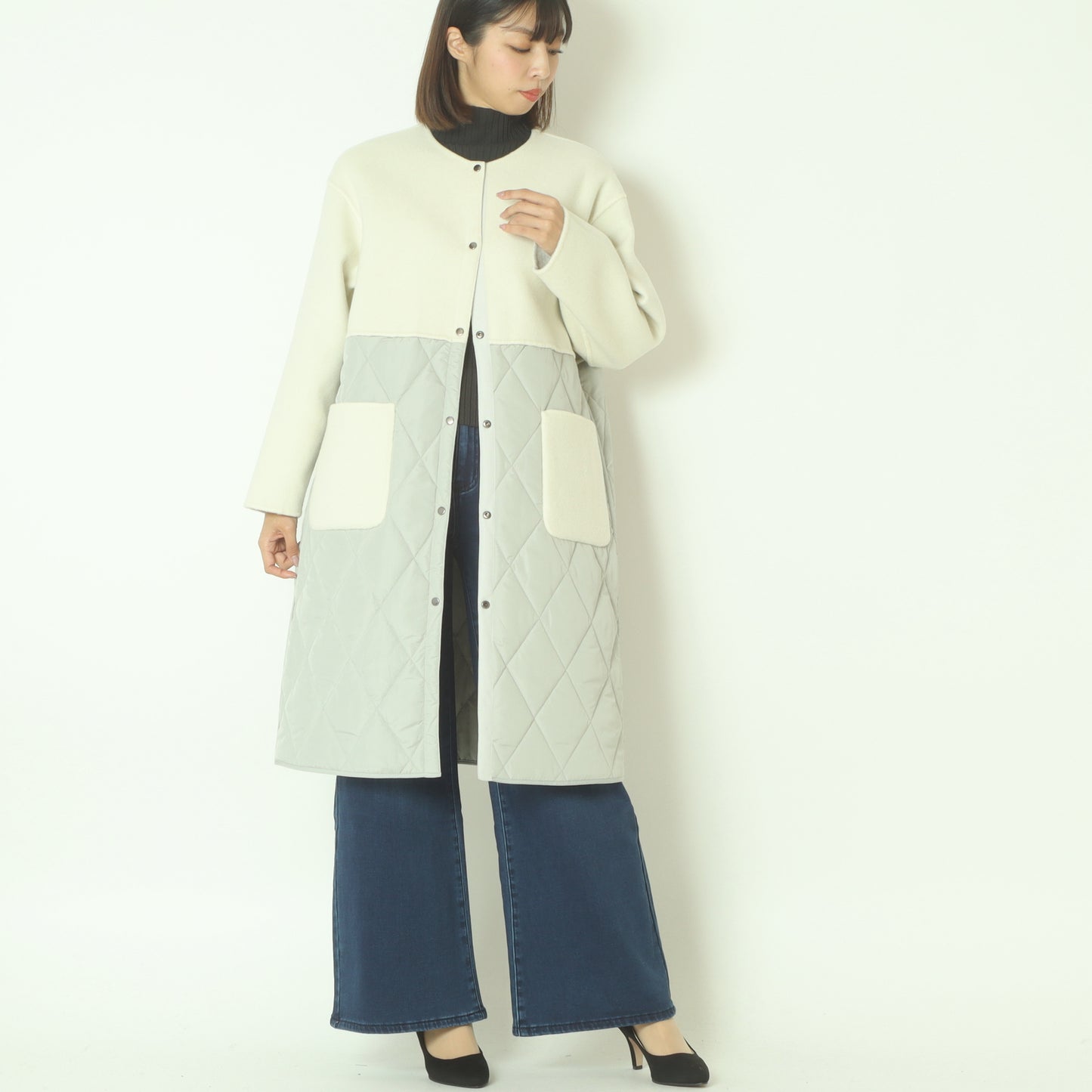 ウール＆キルトリバーシブルコート 55224550