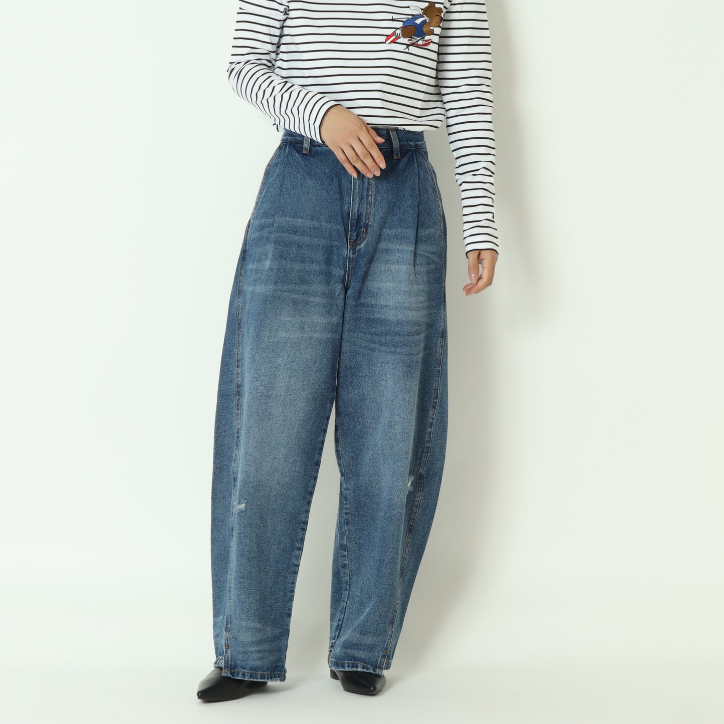 カーブシームデニムパンツ  Y234-31041