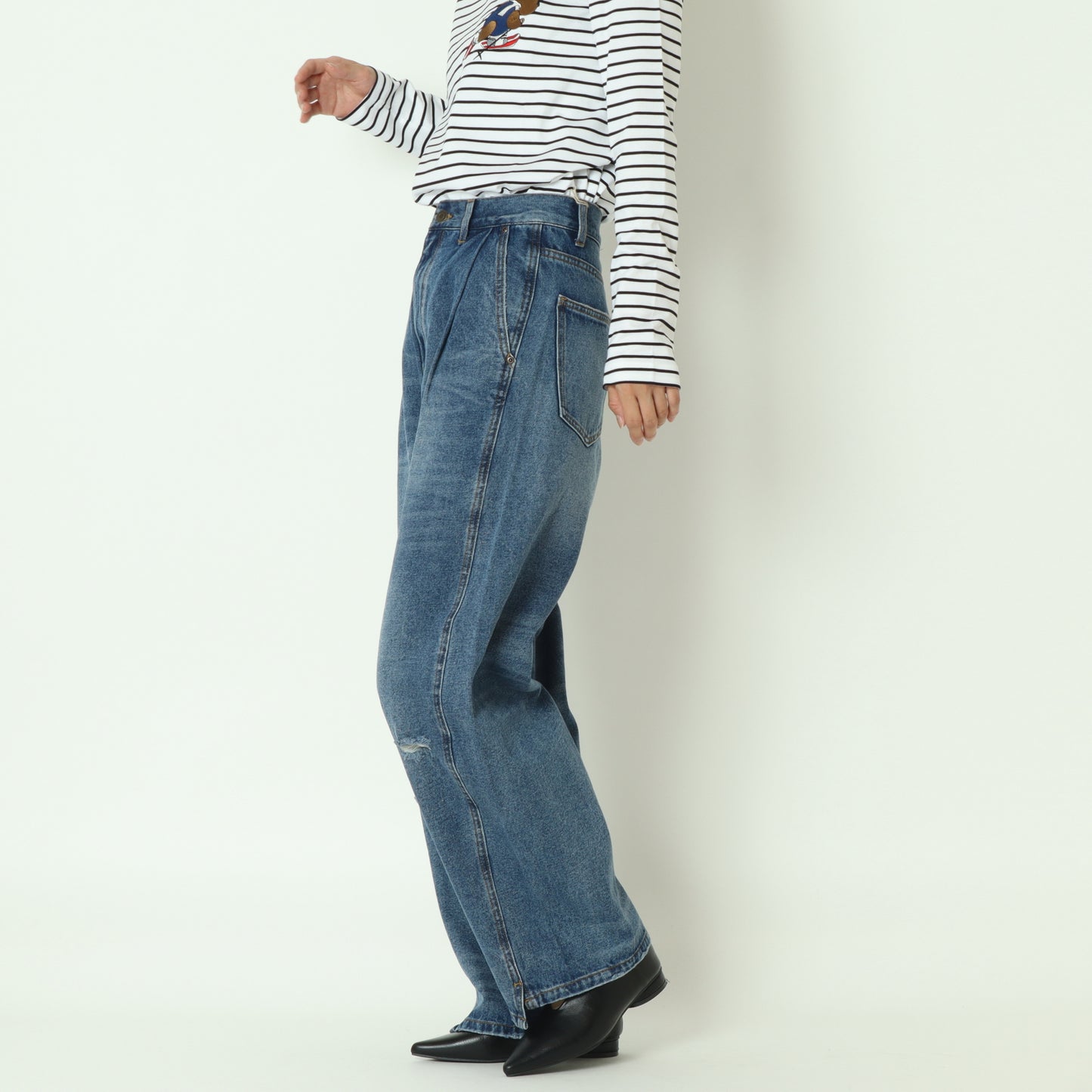 カーブシームデニムパンツ  Y234-31041