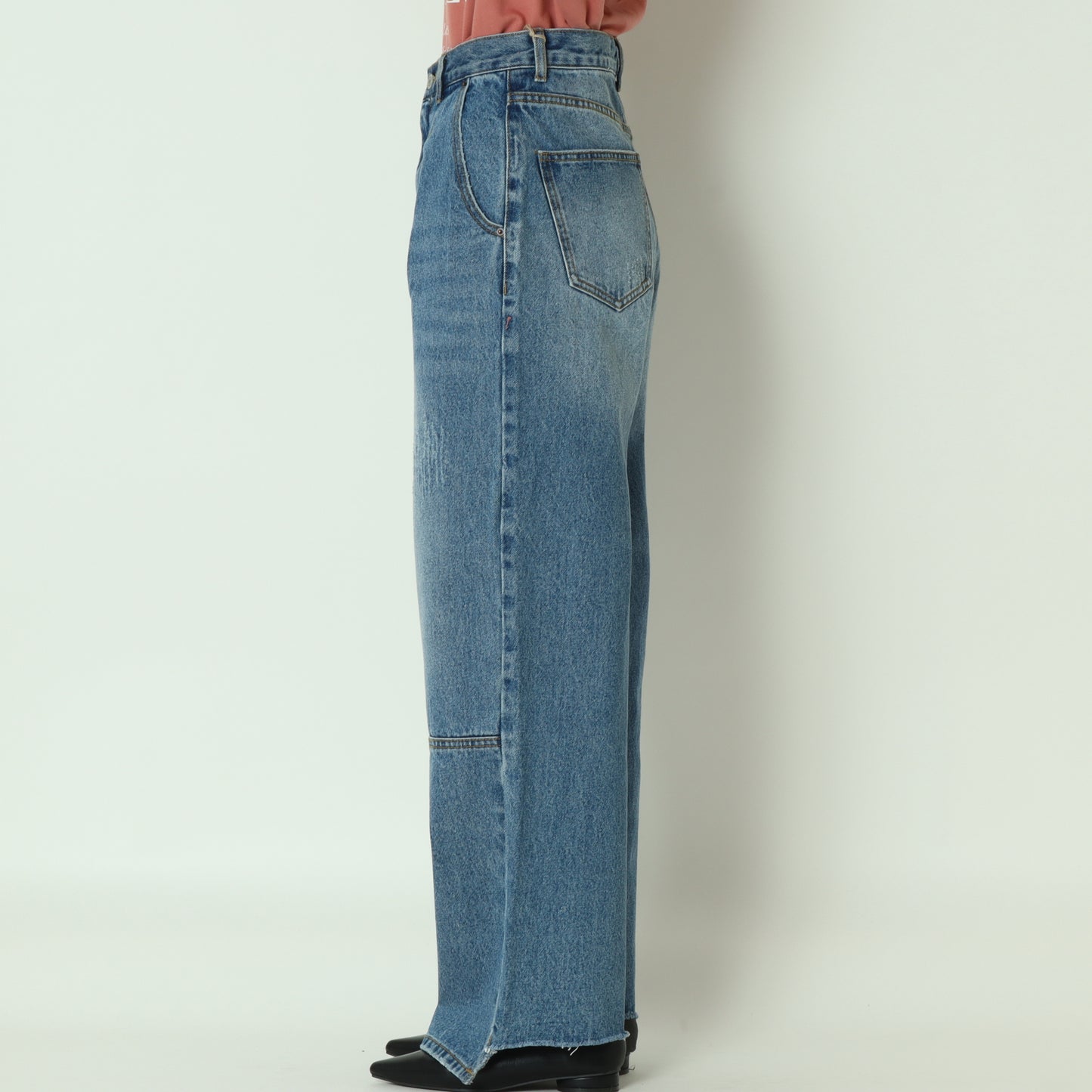 ハイライズタックワイドパンツ  Y253-31101