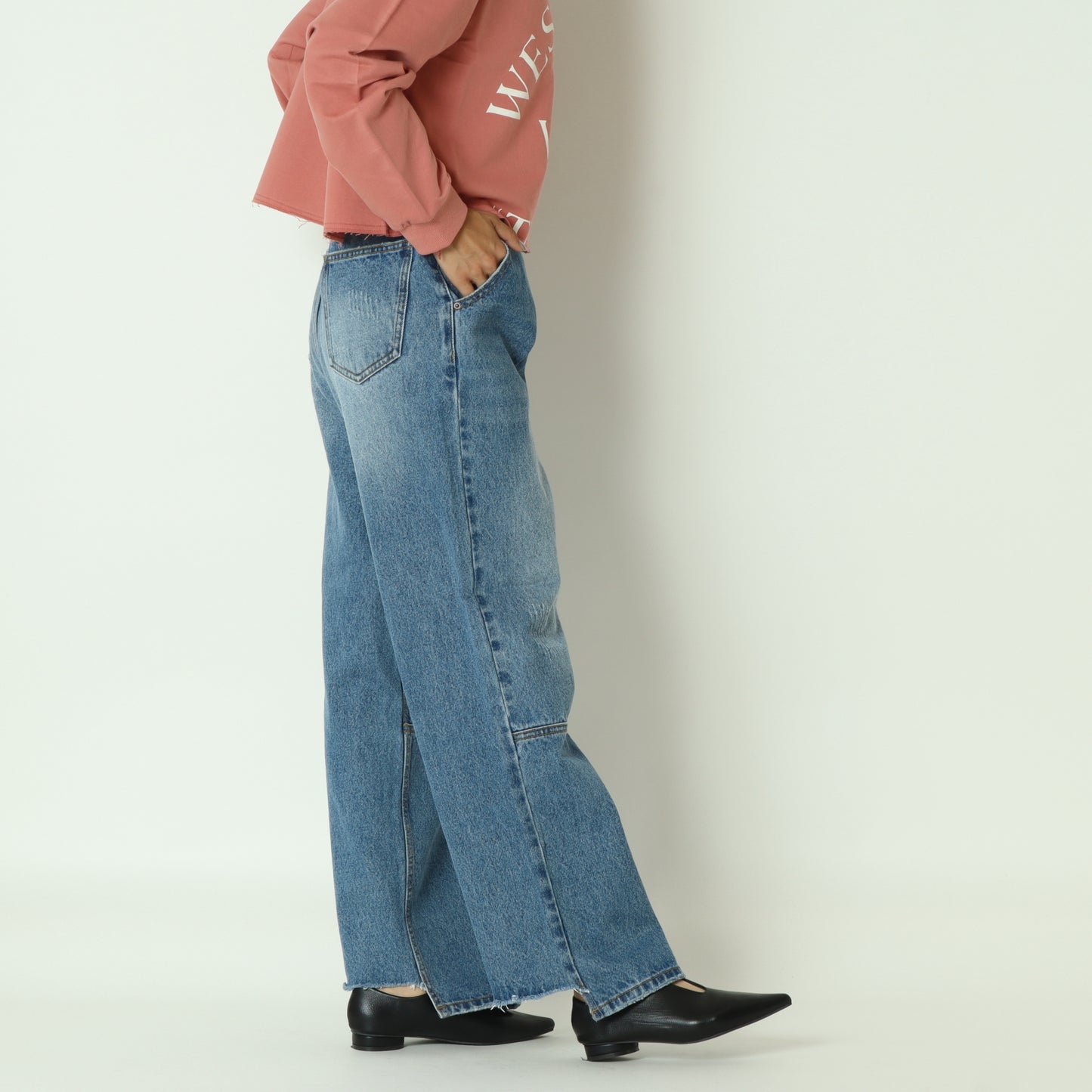 ハイライズタックワイドパンツ  Y253-31101