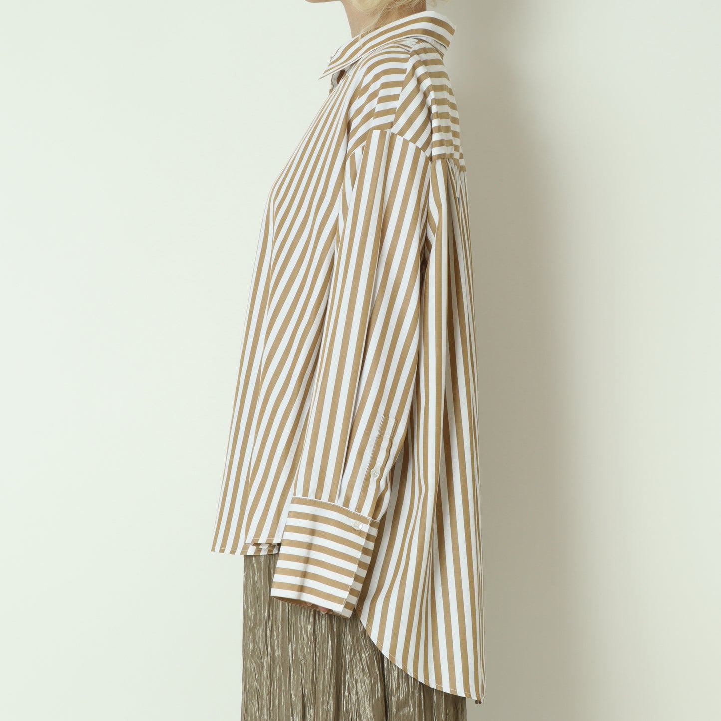 2WAYストライププリントシャツ　1555-218KK