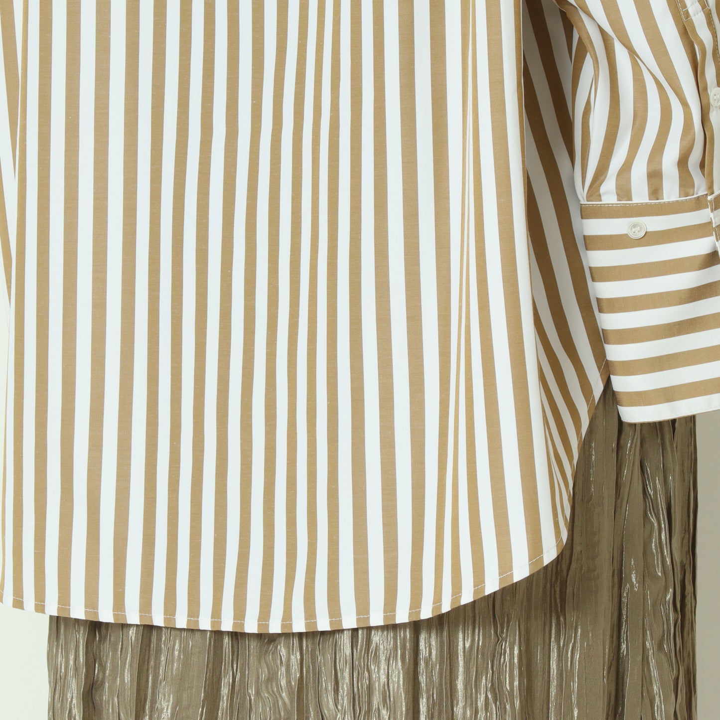 2WAYストライププリントシャツ　1555-218KK