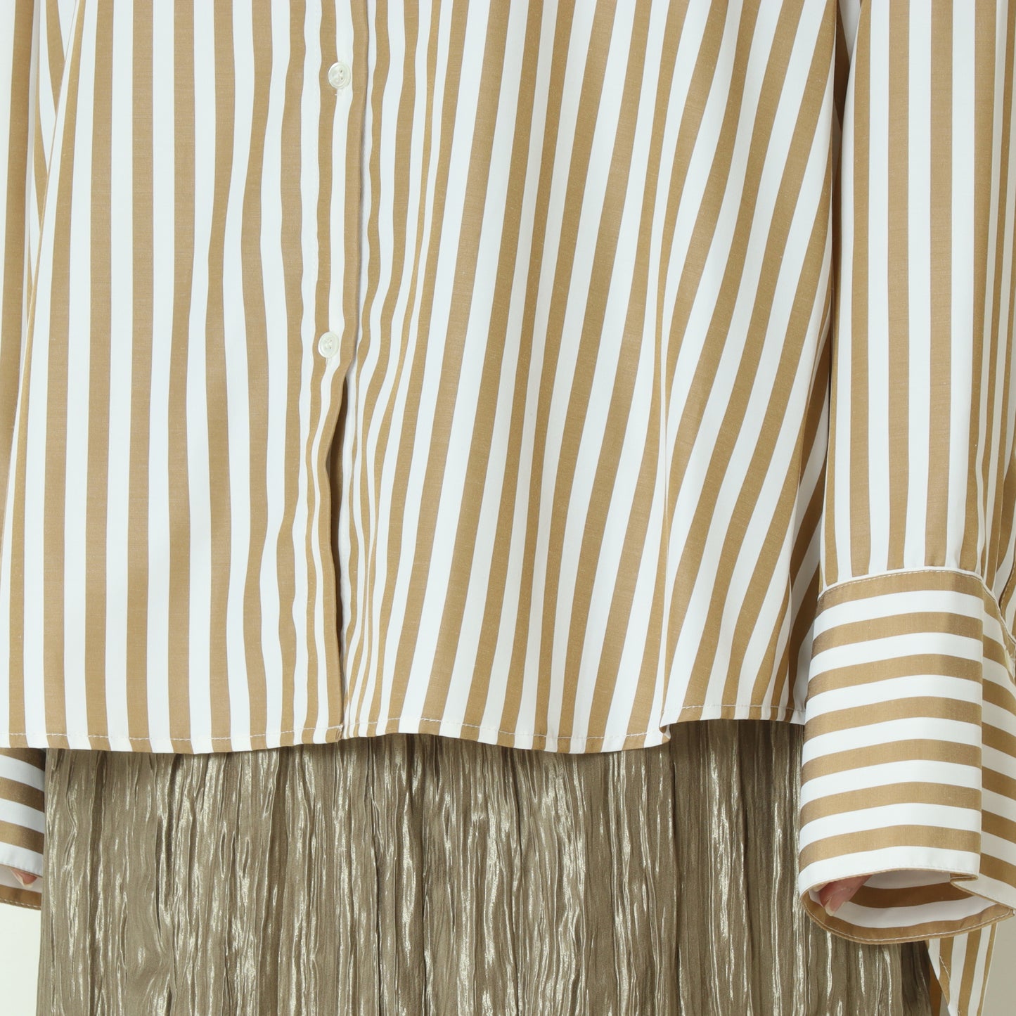 2WAYストライププリントシャツ　1555-218KK