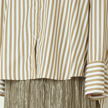 2WAYストライププリントシャツ　1555-218KK