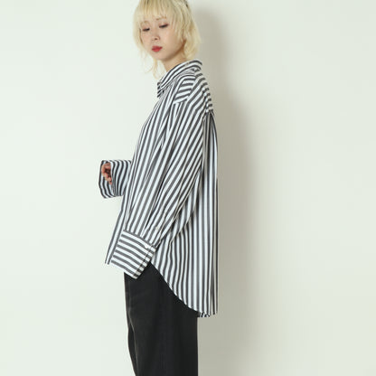 2WAYストライププリントシャツ　1555-218KK