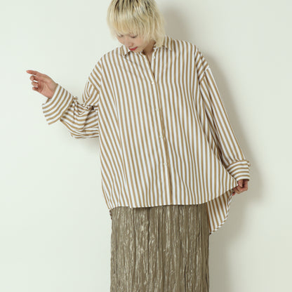 2WAYストライププリントシャツ　1555-218KK