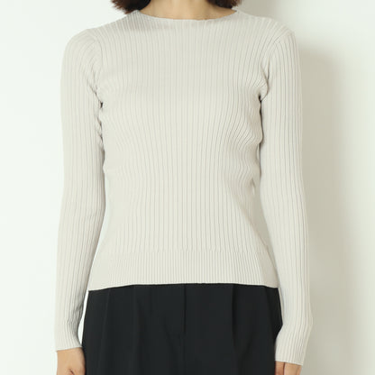 ストレッチリブクルーネックセーター  70534G