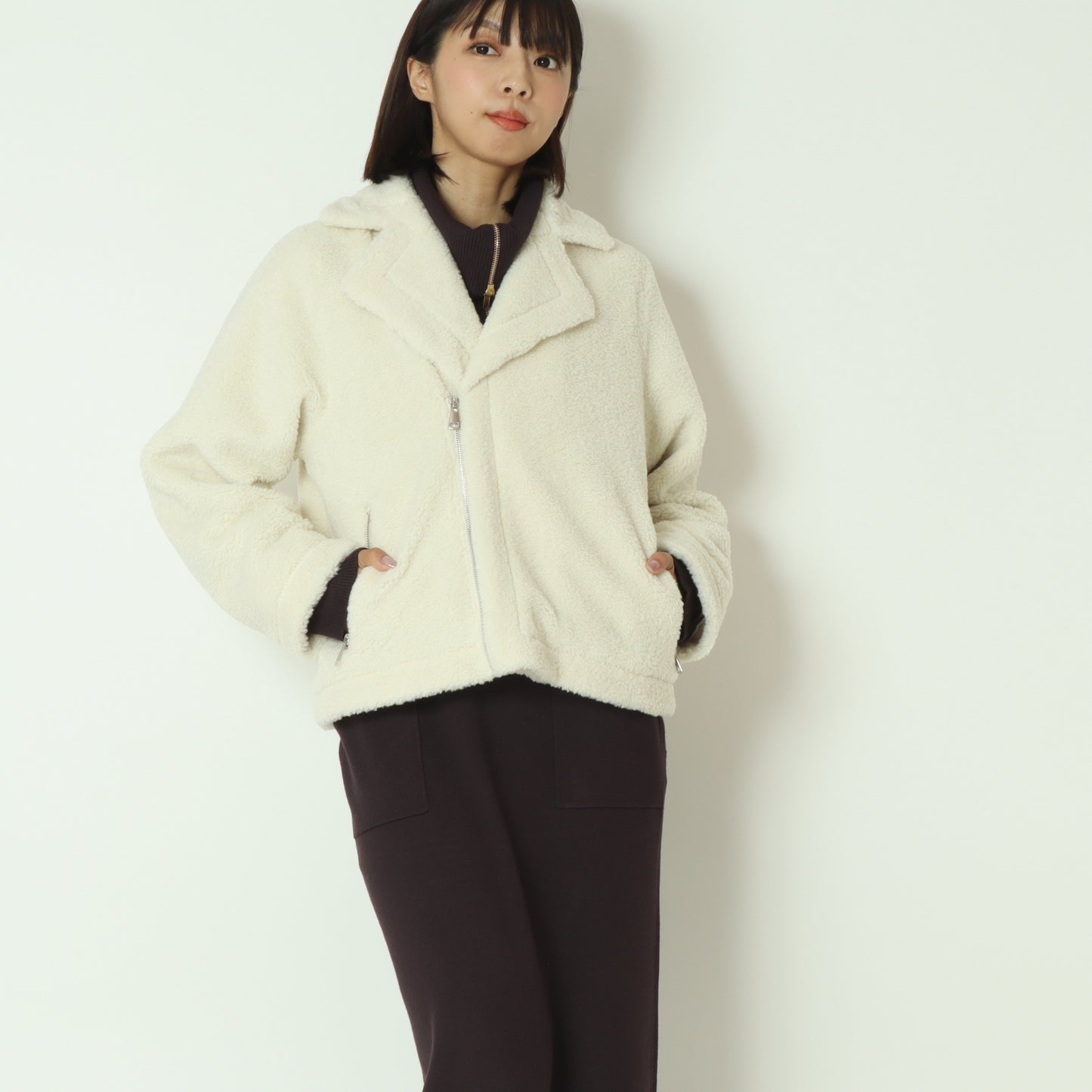 ライダースディテールボアジャケット  57110