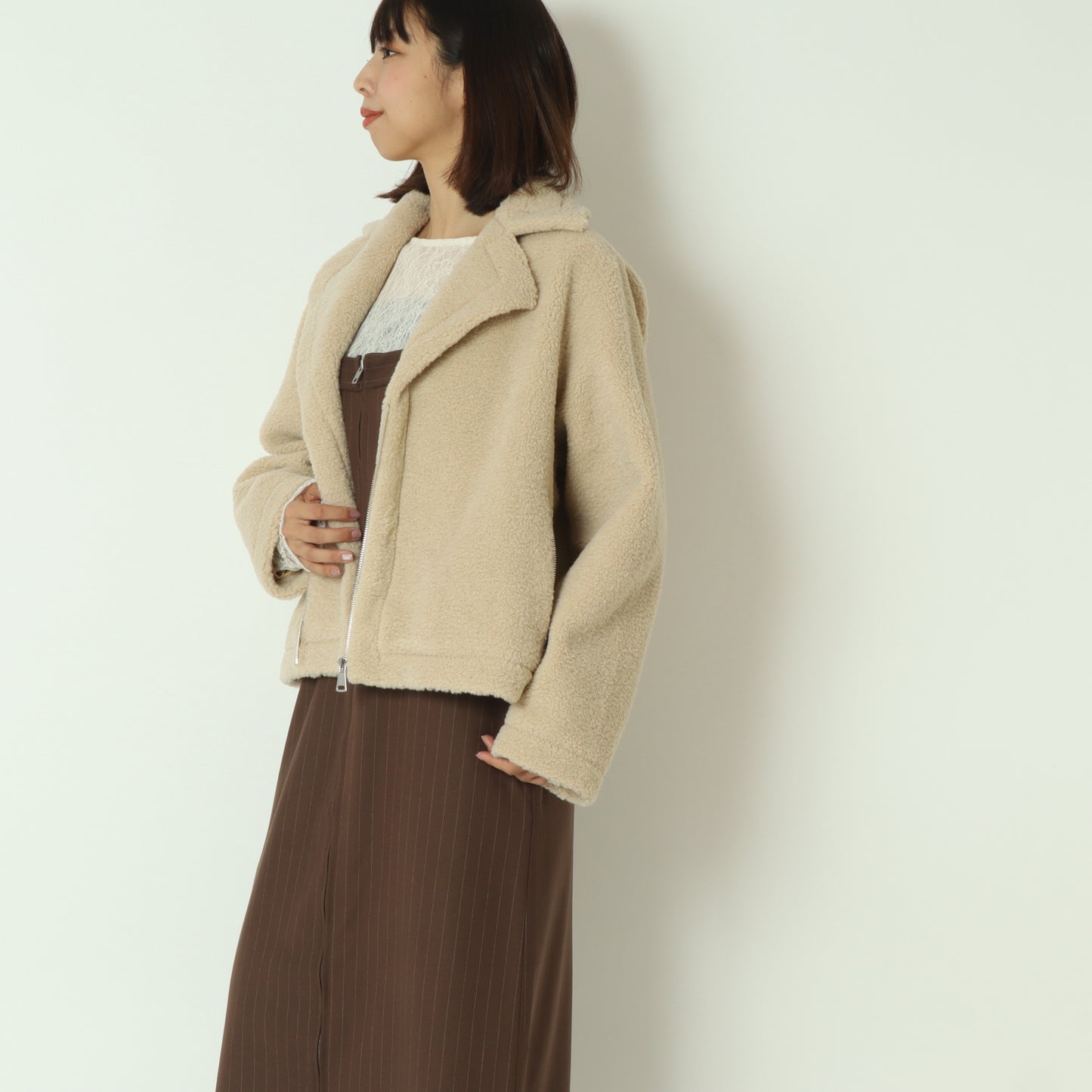 ライダースディテールボアジャケット  57110