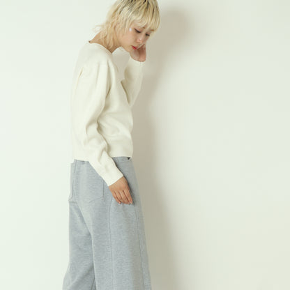 コットンカシミヤ混ニット  95195