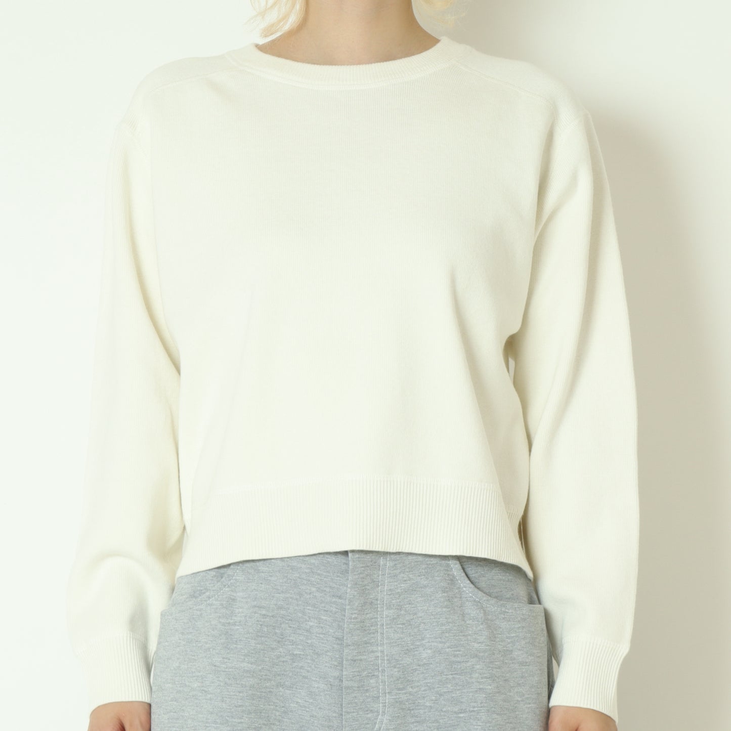 コットンカシミヤ混ニット  95195