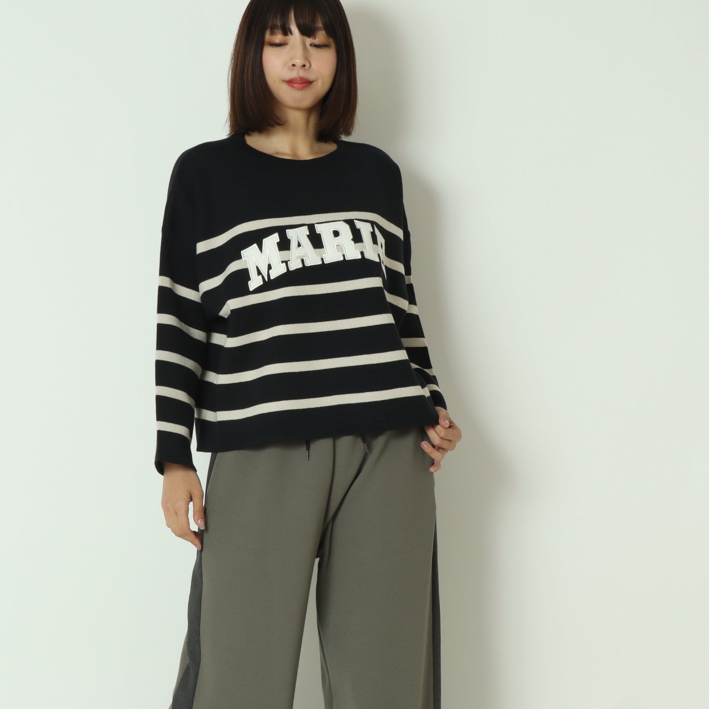 ボーダーロゴニット　95196