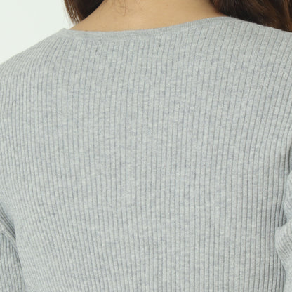 カシミヤ混リブニット  70810