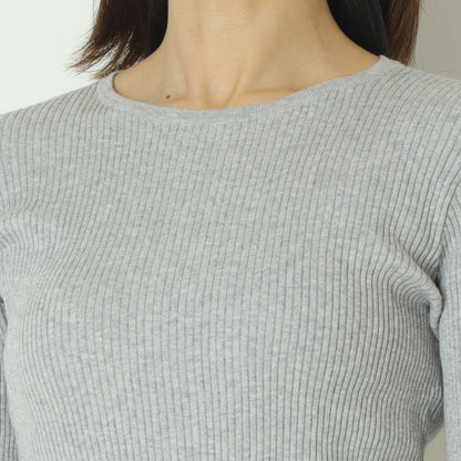 カシミヤ混リブニット  70810