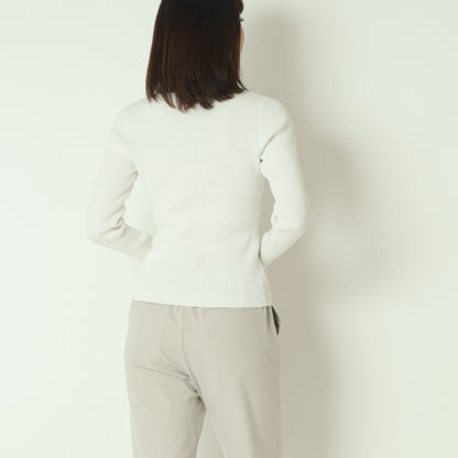 カシミヤ混リブニット  70810