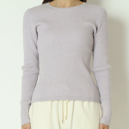 カシミヤ混リブニット  70810
