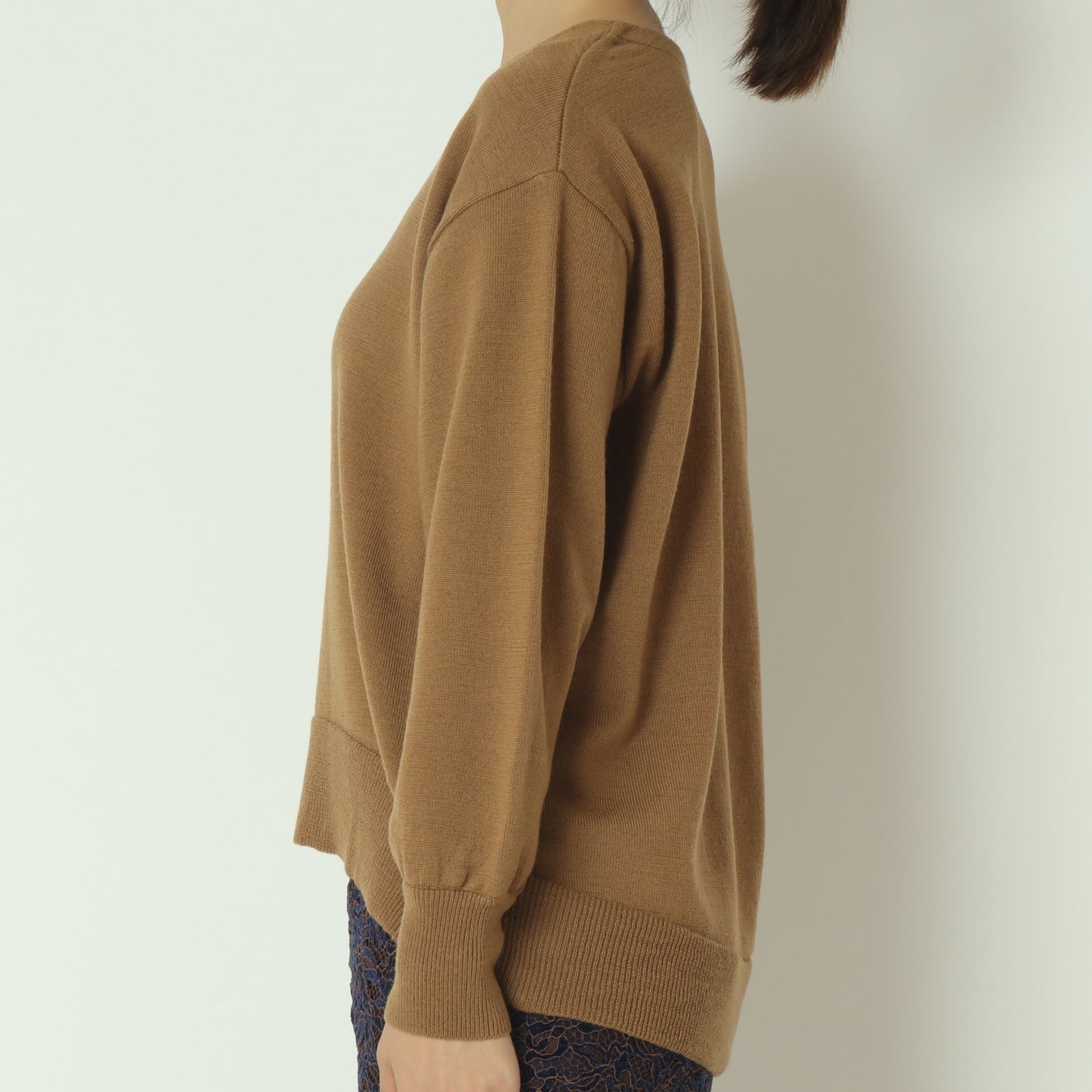 Vネックウールニットセーター 57143