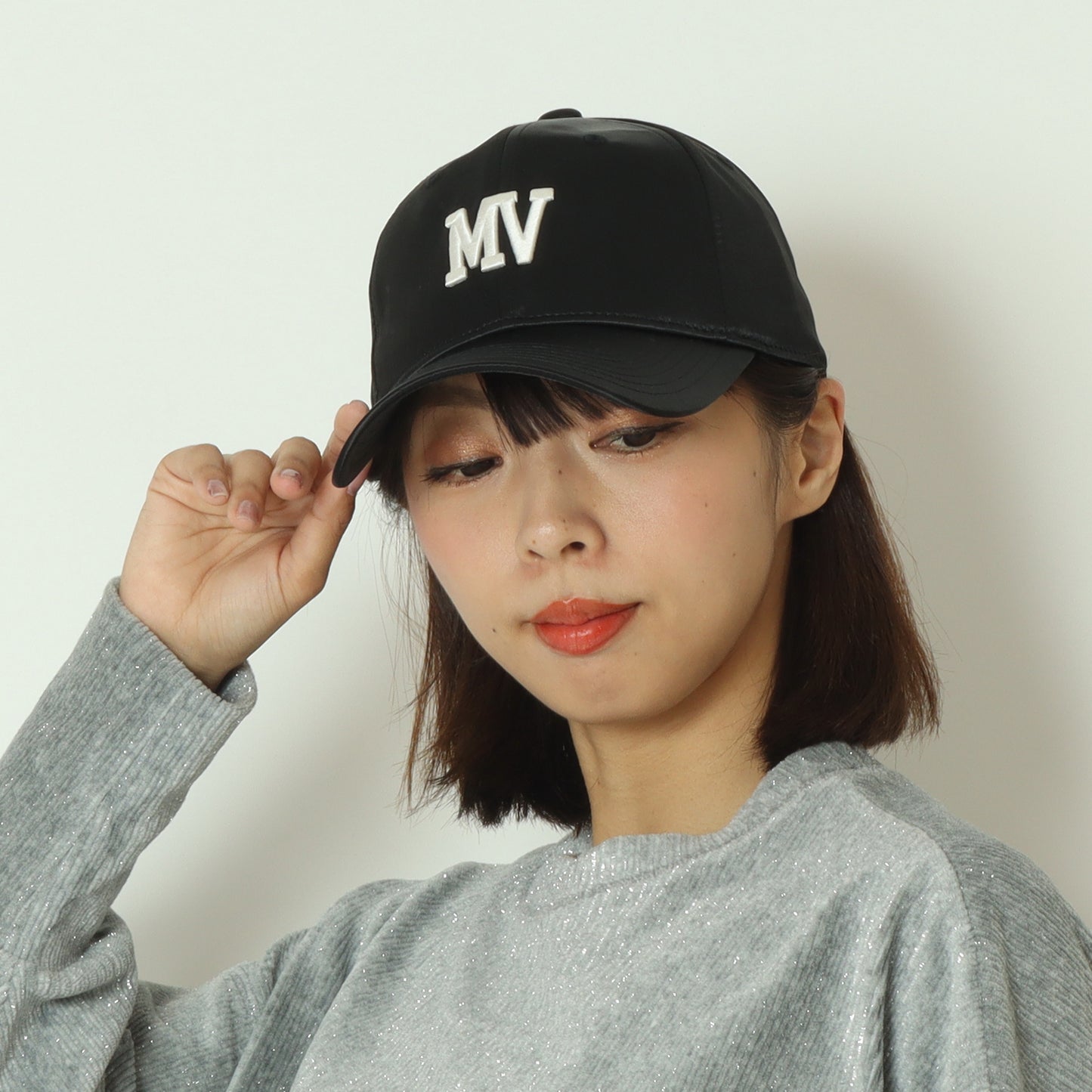 サテンMVキャップ   MGCP-25126-A