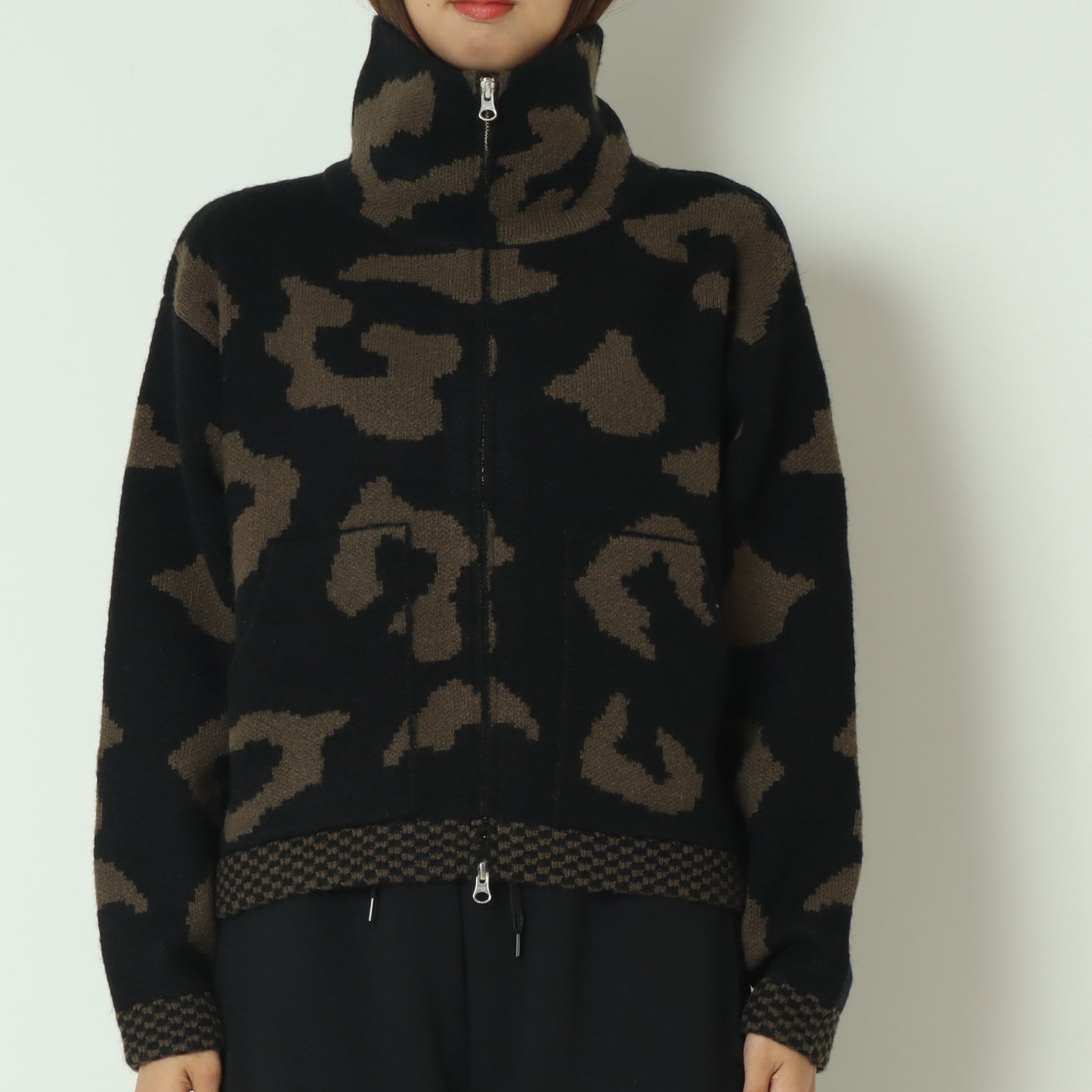 ジャガードニットブルゾン  MGKN-25130-A