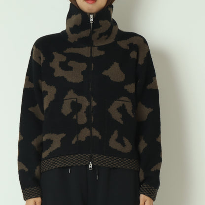 ジャガードニットブルゾン  MGKN-25130-A