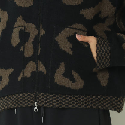 ジャガードニットブルゾン  MGKN-25130-A