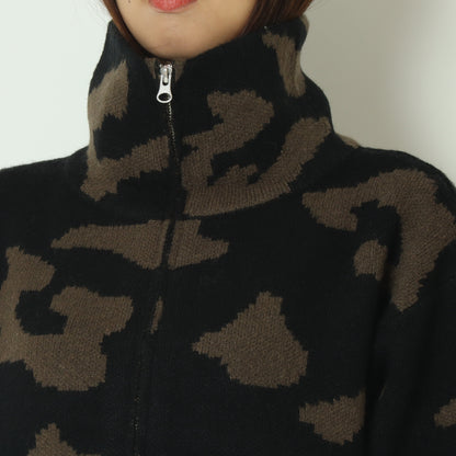 ジャガードニットブルゾン  MGKN-25130-A