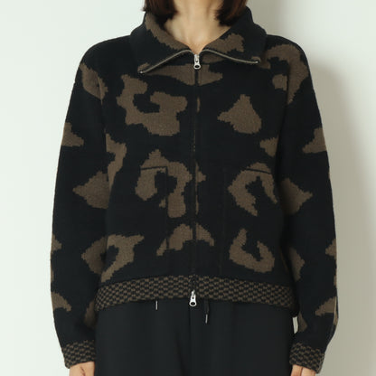 ジャガードニットブルゾン  MGKN-25130-A