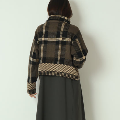 ジャガードニットブルゾン  MGKN-25130-A