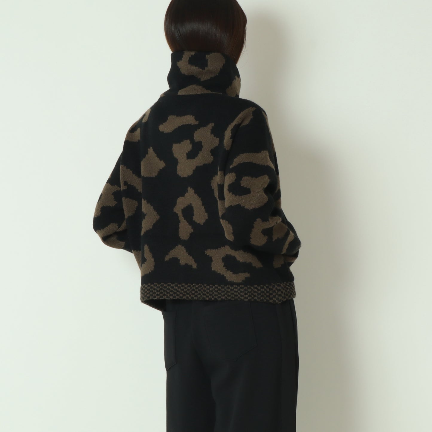 ジャガードニットブルゾン  MGKN-25130-A