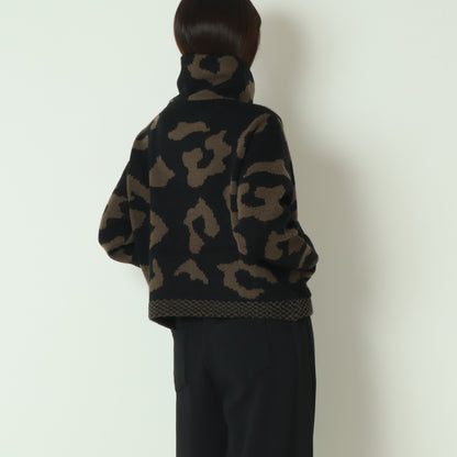 ジャガードニットブルゾン  MGKN-25130-A