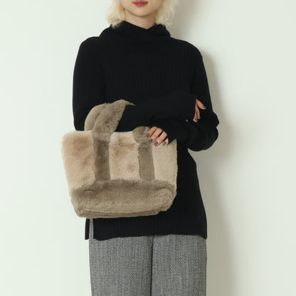 バイカラーファートートバッグ  100003390