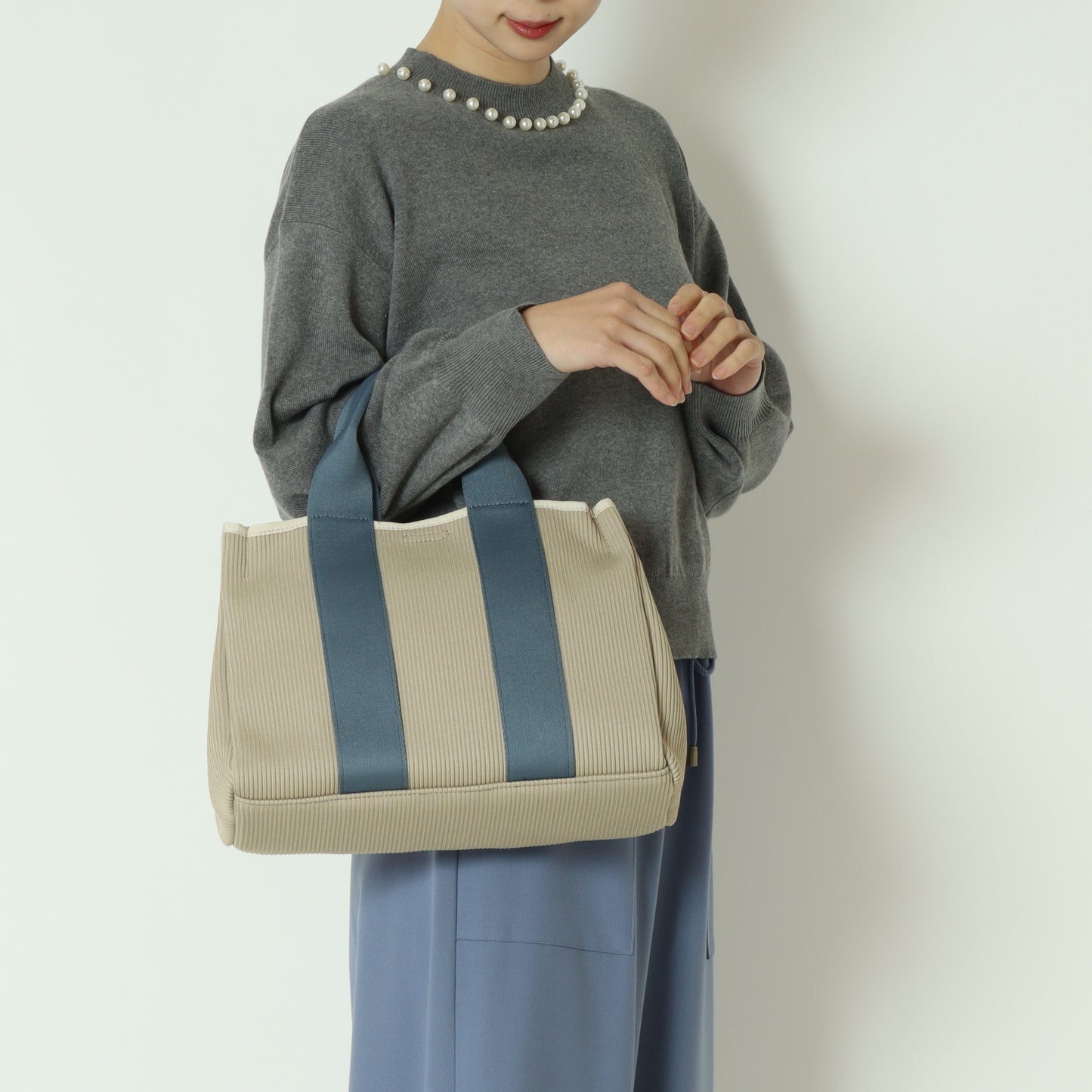 ジャガードニットスクエア2wayトート  100005001