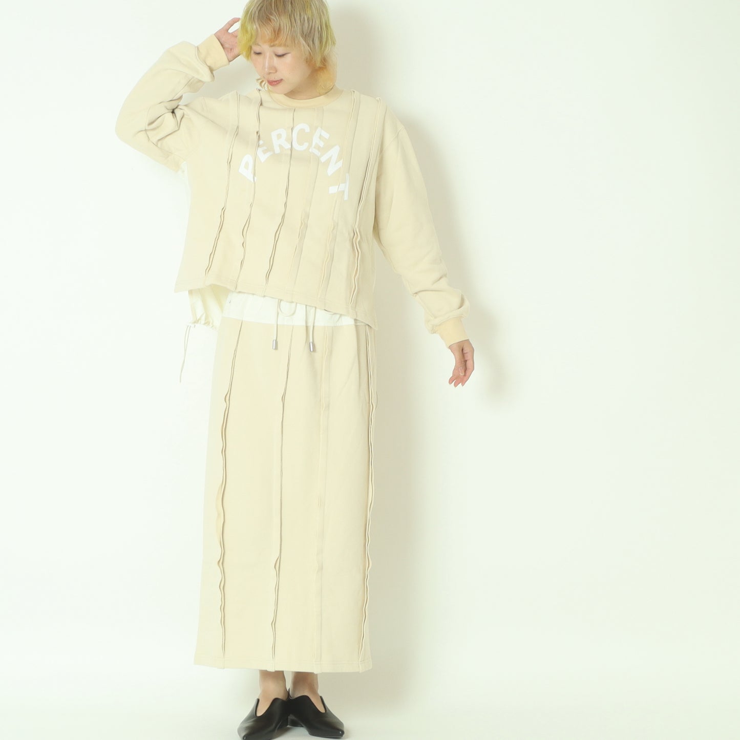 裾ドロスト付きスウェットトップス  25A-T-13