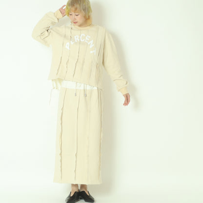 裾ドロスト付きスウェットトップス  25A-T-13