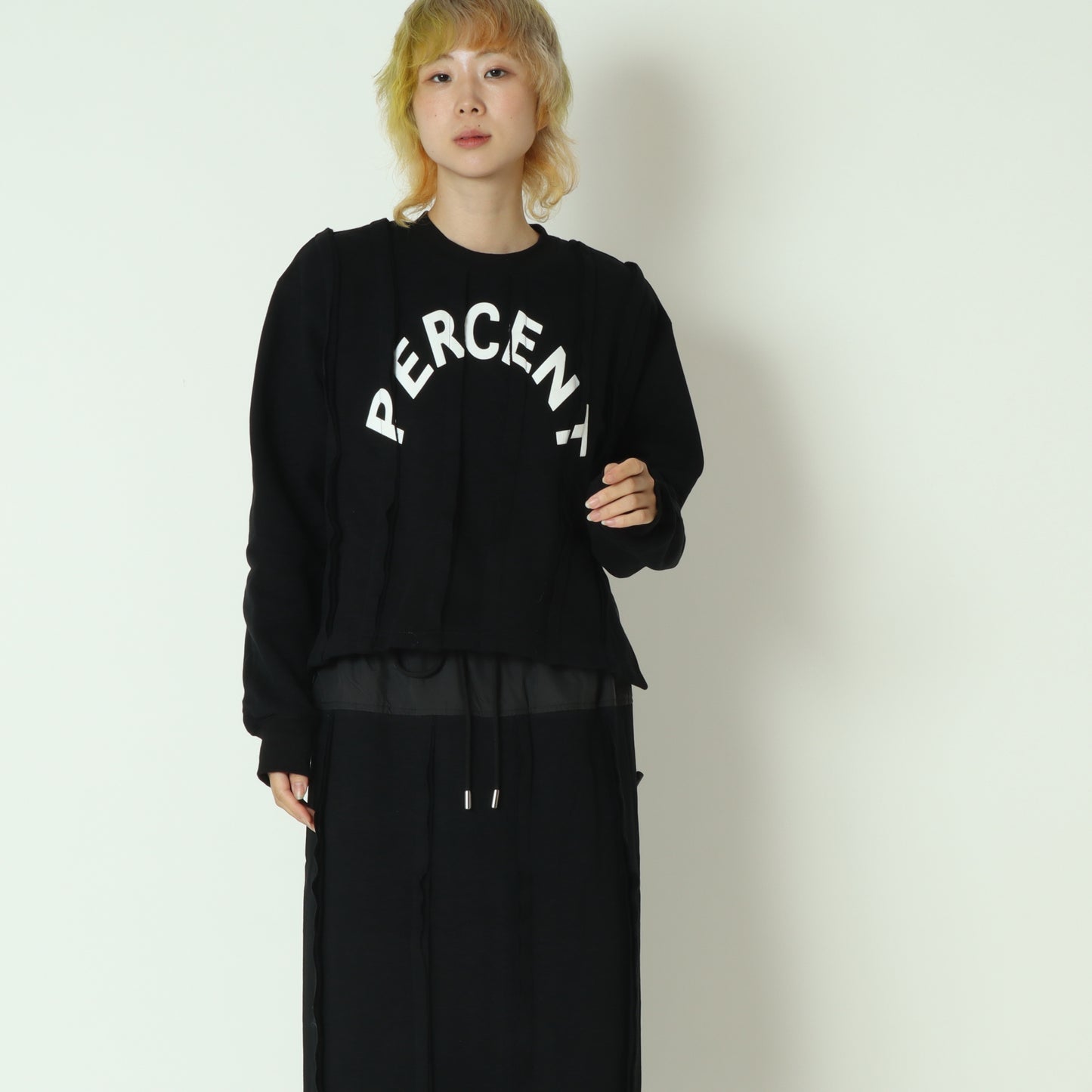 裾ドロスト付きスウェットトップス  25A-T-13